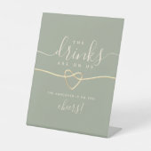Signe De Table Amusant Sage Green Mariage Bar (Recto)