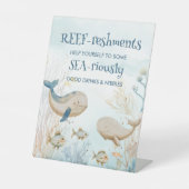 Signe De Table Amusement Sous Le Baby shower De Baleine De Mer Ta (Recto)