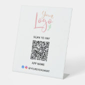 Signe De Table Analyse de votre logo pour payer (Recto)