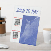 Signe De Table Analyse d'entreprise pour payer ici 2 codes QR Sig (In SItu)