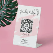 Signe De Table Analyse d'entreprise pour payer QR Code Feminine R