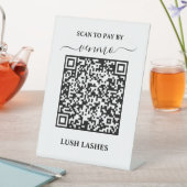 Signe De Table Analyse du code QR pour payer numérisable signatur (In SItu)