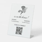 Signe De Table Analyse Internet Wi-Fi de code QR personnalisée po (Recto)