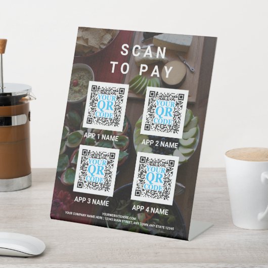 Signe De Table Analyse personnalisée du code QR foncé de l'entrep (In SItu)