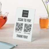 SIGNE DE TABLE ANALYSE PERSONNALISÉE POUR PAYER 2 CODE QR SCANNAB (In SItu)