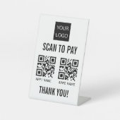 SIGNE DE TABLE ANALYSE PERSONNALISÉE POUR PAYER 2 CODE QR SCANNAB (Recto)