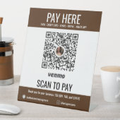 Signe De Table Analyse personnalisée pour payer le code QR Venmo (In SItu)