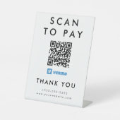 Signe De Table Analyse professionnelle pour payer Venmo QR Code B (Recto)