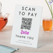 Signe De Table Analyse professionnelle pour payer Zelle QR Code b (In SItu)