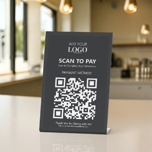 Signe De Table Analyse sans contact du logo de l'entreprise pour