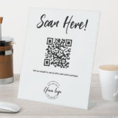 Signe De Table Analyser ici Code QR Business Website et services (In SItu)