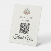 Signe De Table Analyser la boulangerie pour payer le code QR (Recto)