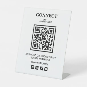 Signe De Table Analyser Le Code QR Pour Mon Réseau Wifi Social