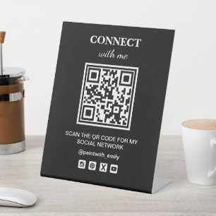 Signe De Table Analyser Le Code QR Pour Mon Réseau Wifi Social