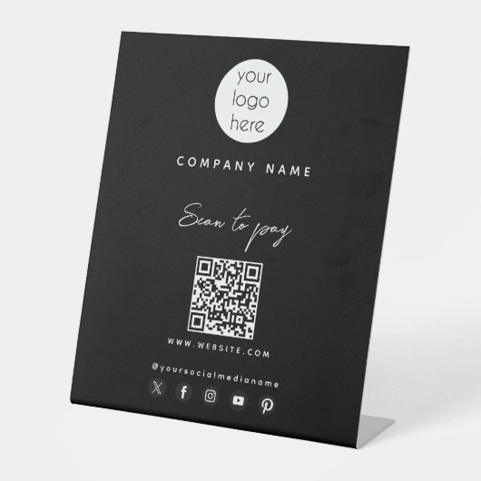 Signe De Table Analyser le logo de l'entreprise pour payer le cod (Recto)