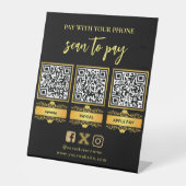 Signe De Table Analyser le logo pour Pay CashApp Venmo QR Code Pe (Recto)