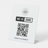 Signe De Table Analyser le logo professionnel QR Code Wifi pour s (Recto)