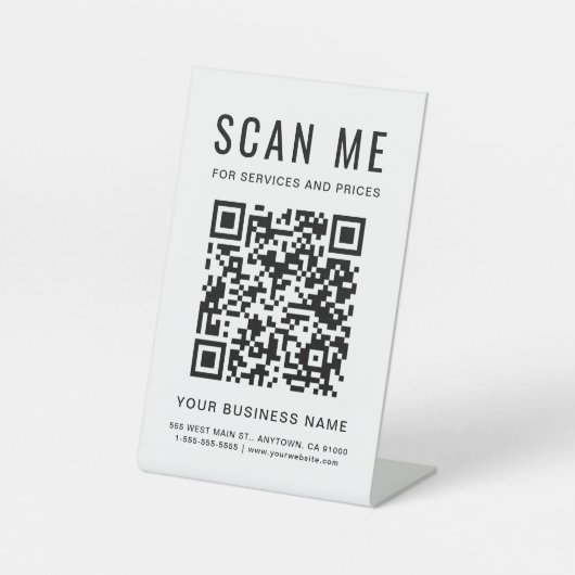 Signe De Table Analyser mon code QR (Recto)