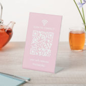 Signe De Table Analyser pour connecter le code qr du réseau Wi-Fi (In SItu)
