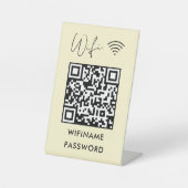 Signe De Table Analyser Pour Connecter Wifi Qr Code Mot De Passe (Recto)