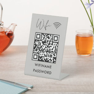 Signe De Table Analyser Pour Connecter Wifi Qr Code Mot De Passe