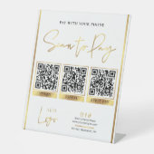 Signe De Table Analyser pour payer Gold Business Logo Paiement 3  (Recto)