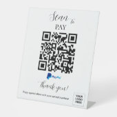 Signe De Table Analyser pour payer le code QR (Recto)