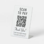 Signe De Table Analyser pour payer le code QR (Recto)