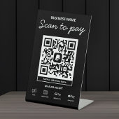 Signe De Table Analyser pour payer le code QR PayPal et plus