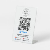Signe De Table Analyser pour payer le code QR Venmo (Recto)