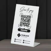 Signe De Table Analyser pour payer le code QR Venmo Paiement