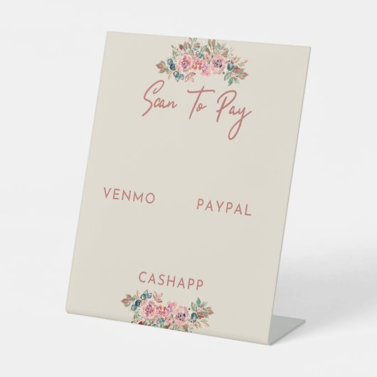 Signe De Table Analyser Pour Payer Le Thème Floral (Recto)