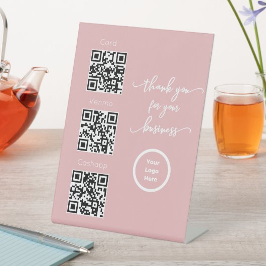 Signe De Table Analyser pour payer QR Code Connexion sans contact (In SItu)