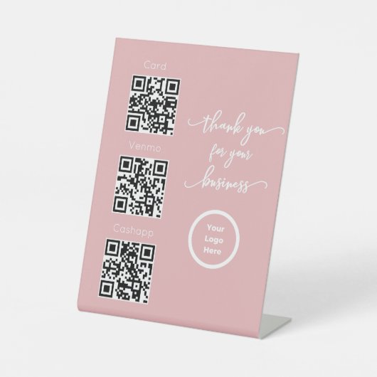 Signe De Table Analyser pour payer QR Code Connexion sans contact (Recto)