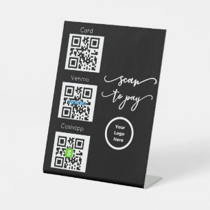 Signe De Table Analyser pour payer QR Code Connexion sans contact