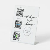 Signe De Table Analyser pour payer QR Code Connexion sans contact (Recto)