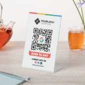 Signe De Table Analyser pour payer QR Code Paiement Google Pay Lo (In SItu)