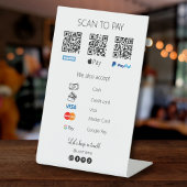 Signe De Table Analyser pour payer Qr Code Venmo Business Simple