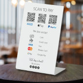 Signe De Table Analyser pour payer Qr Code Venmo Business Simple
