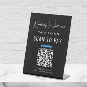 Signe De Table Analyser pour payer Venmo QR Code Entreprise
