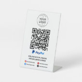 Signe De Table Analyser pour PayPal Code QR (Recto)