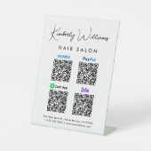 Signe De Table Analyser pour Paypal Venmo CashApp Zelle QR Code (Recto)