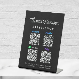 Signe De Table Analyser pour Paypal Venmo CashApp Zelle QR Code