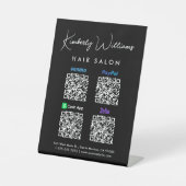 Signe De Table Analyser pour Paypal Venmo CashApp Zelle QR Code (Recto)