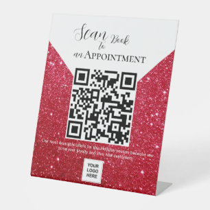 Signe De Table Analyser pour réserver un rendez-vous Code QR Sign