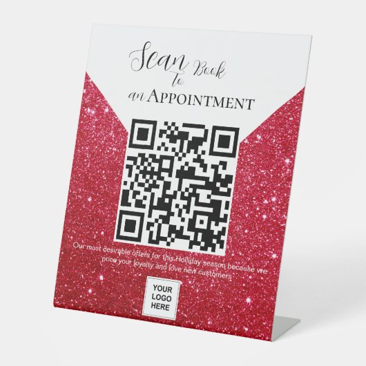 Signe De Table Analyser pour réserver un rendez-vous Code QR Sign (Recto)