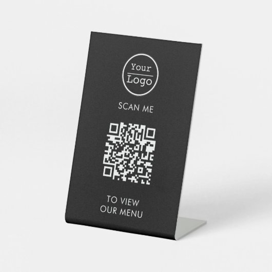Signe De Table Analyser pour voir le menu logo personnalisé QR co (Recto)