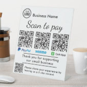 Signe De Table Analyseur De Code QR Pour Le Paiement Et Les Exame (In SItu)
