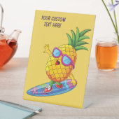 Signe De Table Ananas de navigation de texte personnalisé (In SItu)