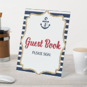 Signe De Table Ancre nautique Ahoy Guest Book Table Party Signal (In SItu)